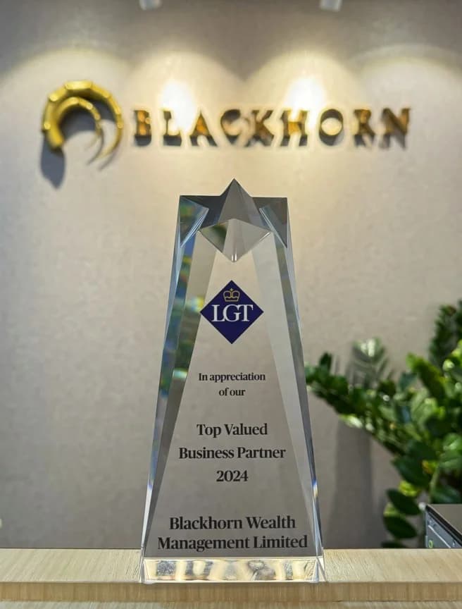 LGT Top Valued Business Partner 2024 crystal trophy