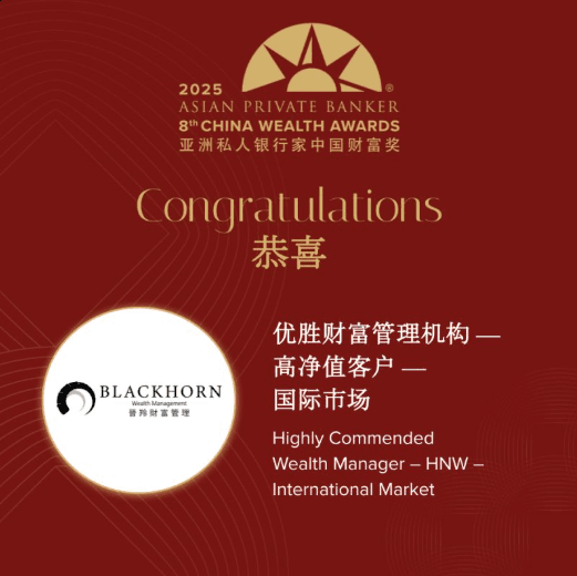 Blackhorn has been recognized as Highly Recommended Wealth Manager – HNW International Market